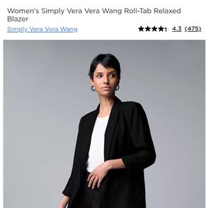 Simply Vera Vera Wang Black Relaxed Blazer